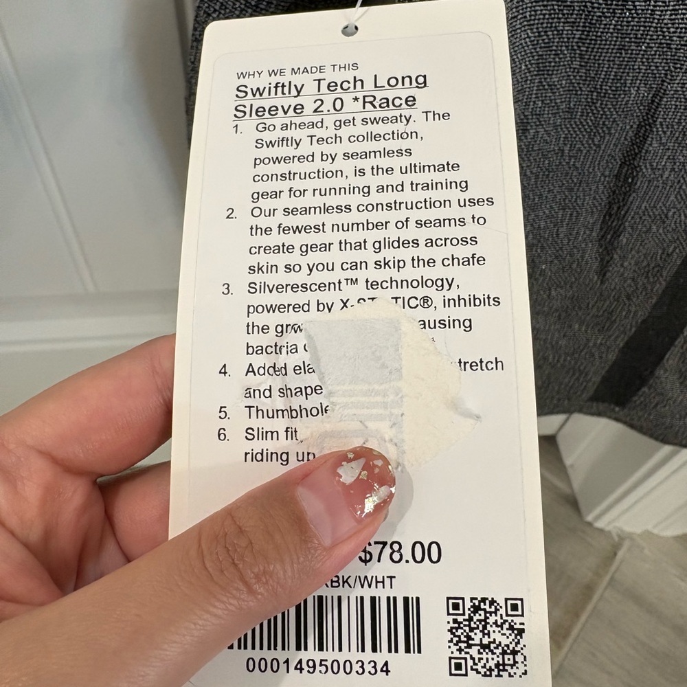 lululemon athletica Women's Charcoal Gray Seamless Long Sleeve Top - Picture 4 of 4